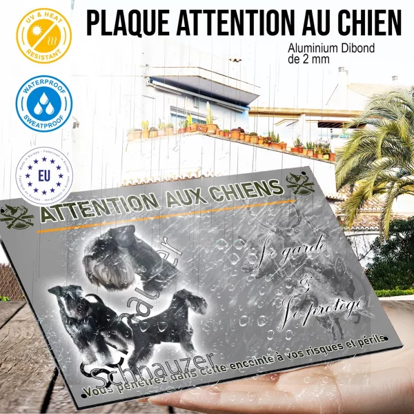 Panneau Trois Schnauzers en différentes positions