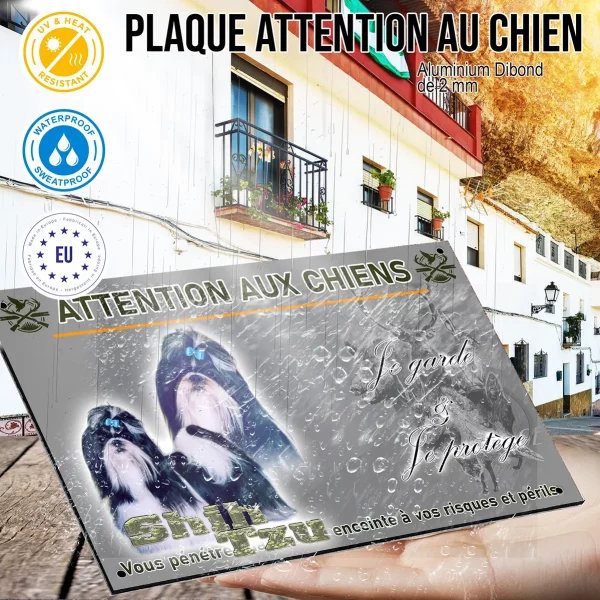 Panneau Image de Shih Tzu avec des rubans dans les cheveux