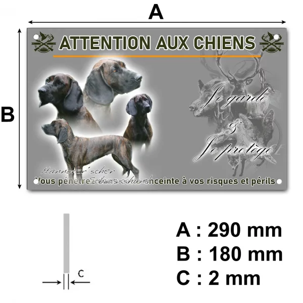 Pancarte Collage de Hannoverscher Schweisshund avec plusieurs chiens