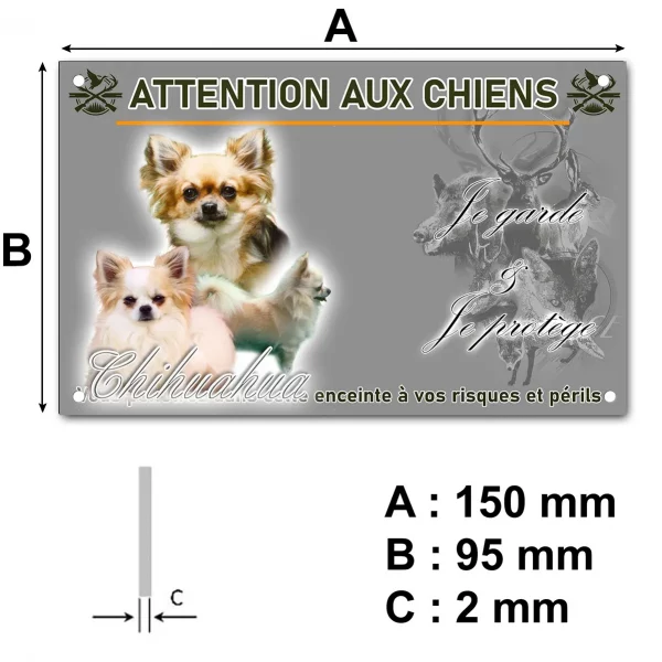 Plaque Collage de plusieurs Chihuahuas aux pelages variés
