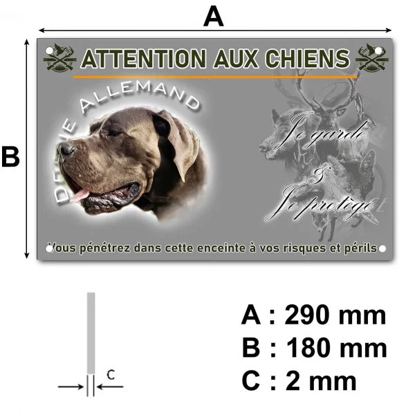 Pancarte Borzoi Allemand en gros plan avec fond transparent