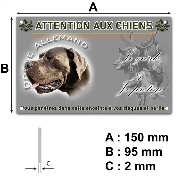 Plaque Borzoi Allemand en gros plan avec fond transparent