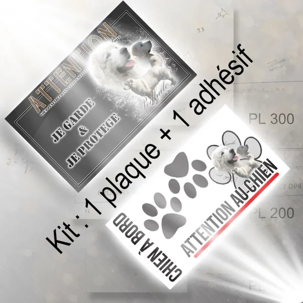 Plaque chien de chasse Images de chiens Podhalan avec différentes poses