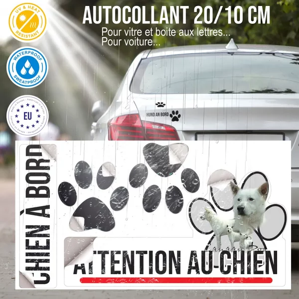 Plaque chien de garde Trio de chiens Akita Inu avec variétés de poses