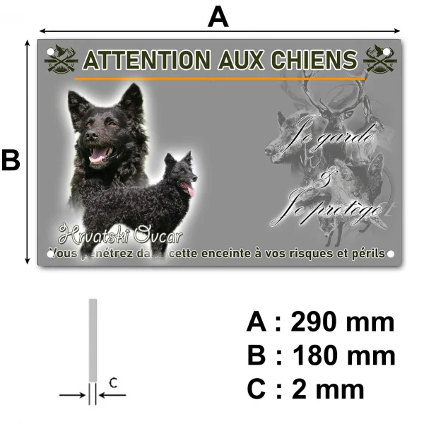 Pancarte Deux chiens Hrvatski Ovcar