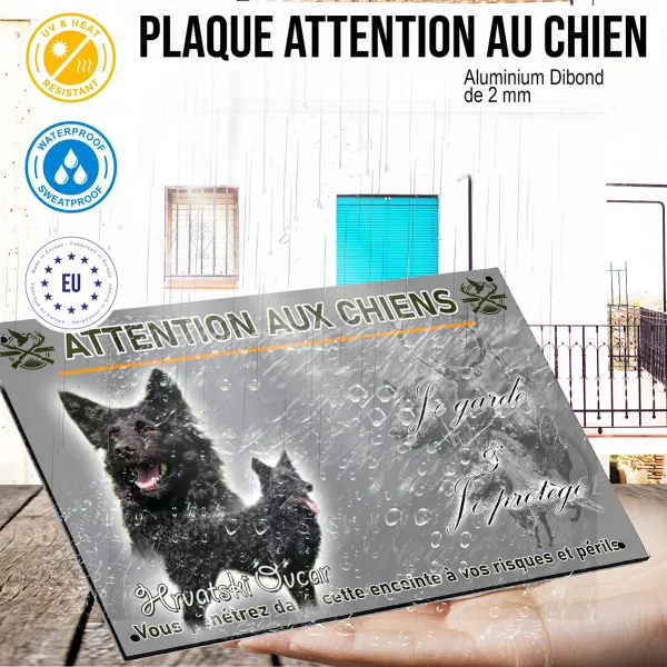 Panneau Deux chiens Hrvatski Ovcar