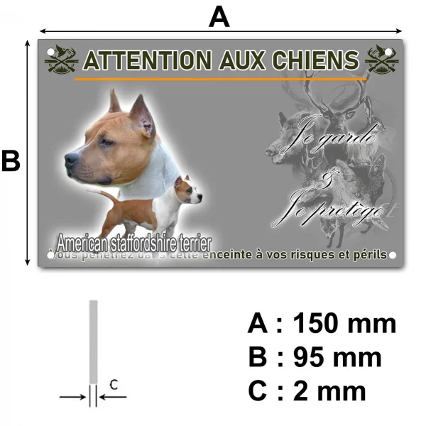 Plaque Deux American Staffordshire Terriers
