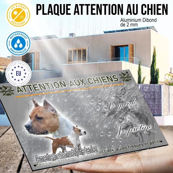 Panneau Deux American Staffordshire Terriers