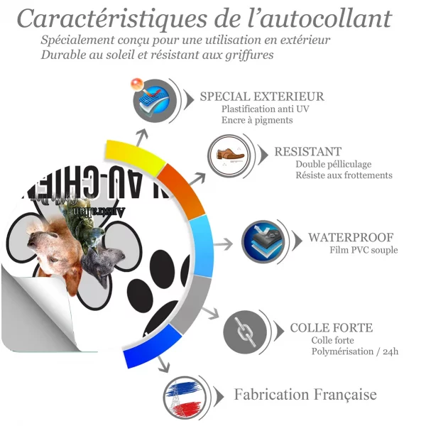 Chien a bord Trois Australian Cattle Dogs avec arrière plan coloré