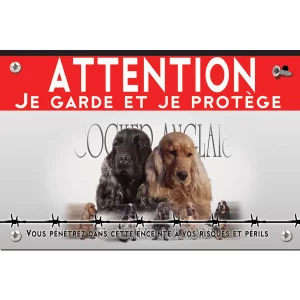 Signalisation personnalisee Cocker Anglais Portraits de chiens aux fourrures variées