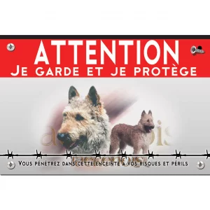 Signalisation personnalisee Deux chiens Laekenois