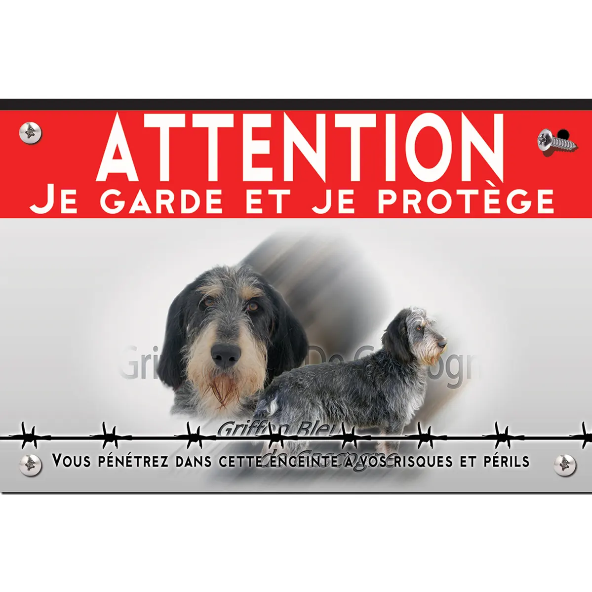 Signalisation personnalisee Griffon Bleu de Gascogne