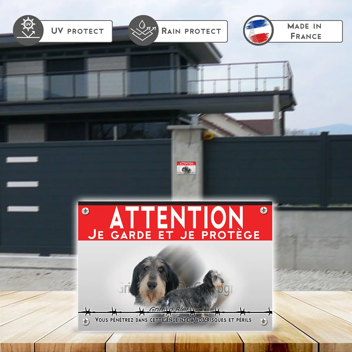Grande pancarte Griffon Bleu de Gascogne