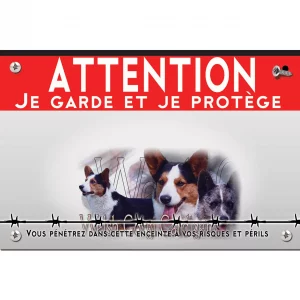 Signalisation personnalisee Visuel de Welsh Corgi Pembroke et Cardigan