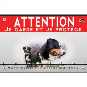 Signalisation personnalisee Deux chiens Bouvier d'Appenzell