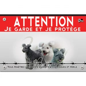 Signalisation personnalisee Trois chiens Pumi avec différentes robes