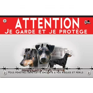 Signalisation personnalisee Portraits et silhouettes de Manchester Terrier