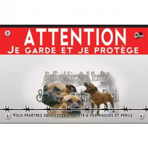 Signalisation personnalisee Visuel multiple du Staffordshire Bull Terrier