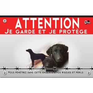 Signalisation personnalisee Image de Curly Coated Retriever avec un chiot