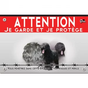 Signalisation personnalisee Trois portraits de Briard