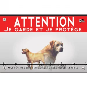 Signalisation personnalisee Illustrations de deux Labrador Retrievers