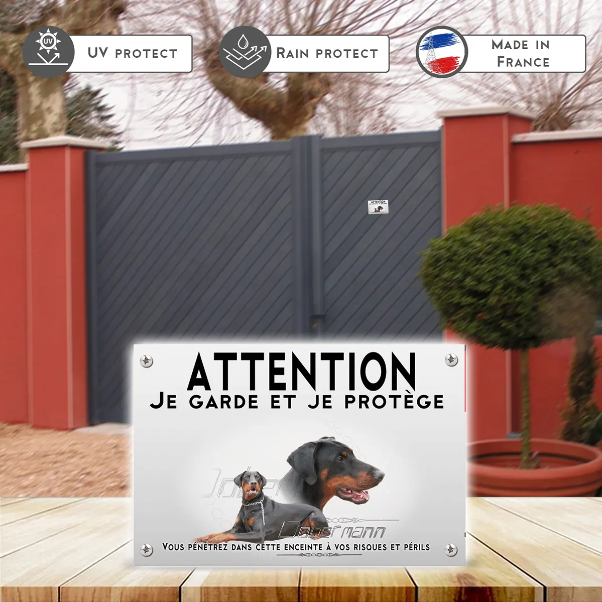 Plaques Deux Dobermans