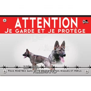 Signalisation personnalisee Illustration de deux chiens Berger Allemand