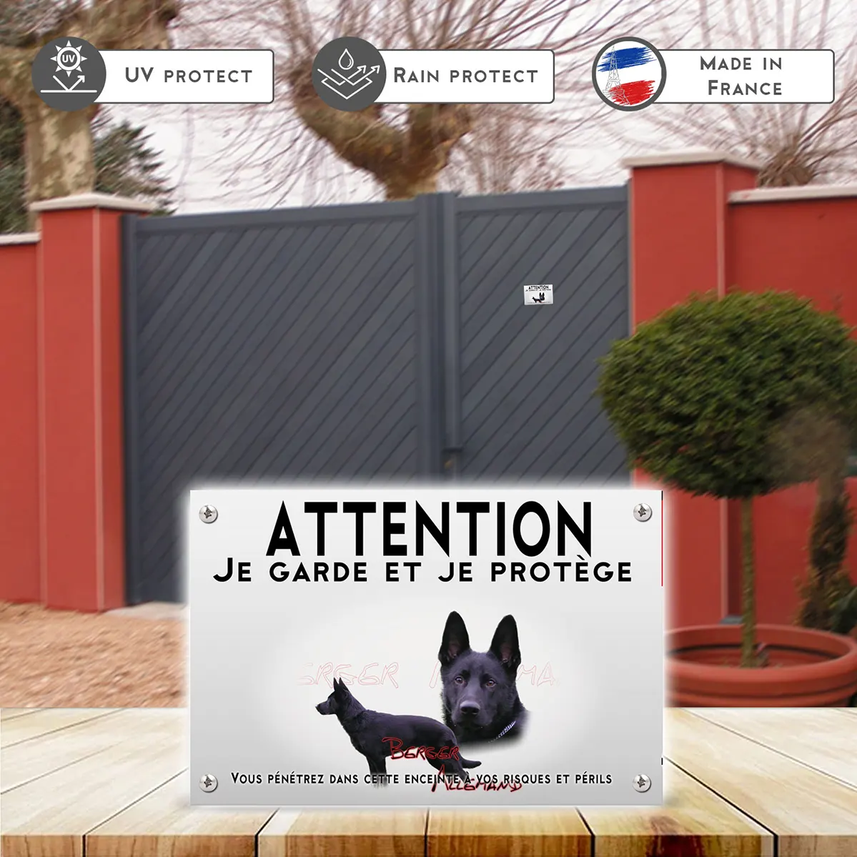 Plaques Illustration de deux Bergers allemands