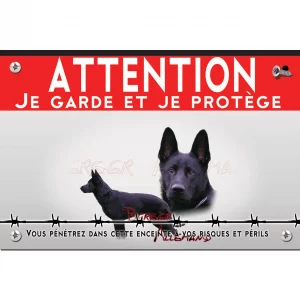 Signalisation personnalisee Illustration de deux Bergers allemands