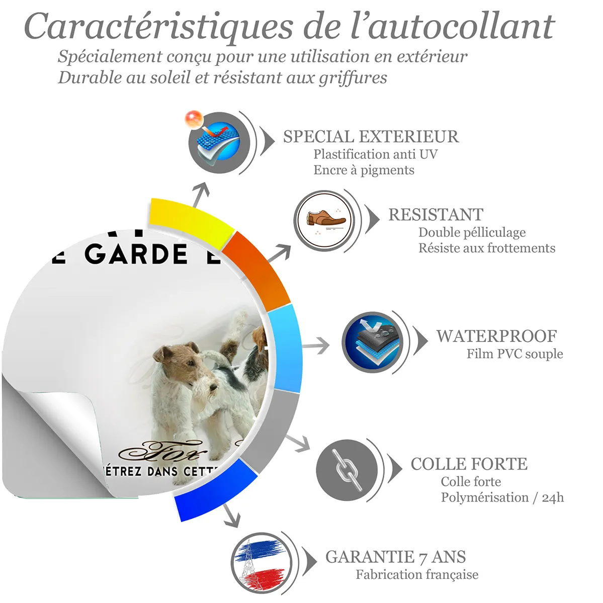 Sticker Deux Fox Terriers