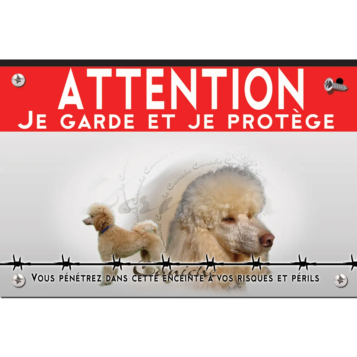 Signalisation personnalisee Deux Caniches