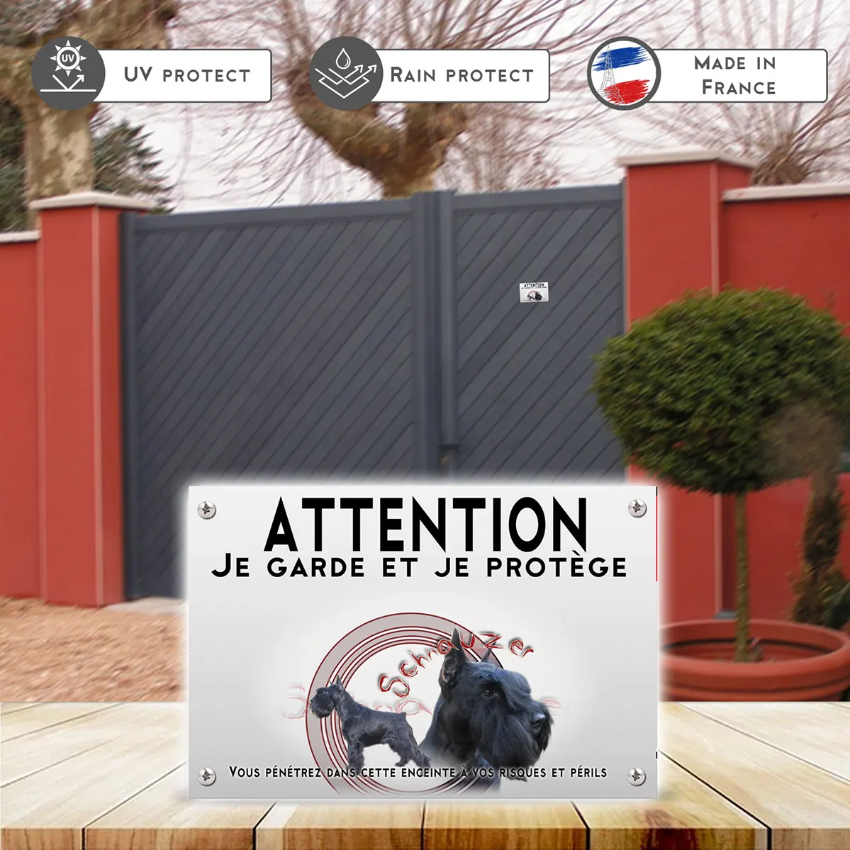 Plaques Illustration de plusieurs Schnauzers sur fond transparent