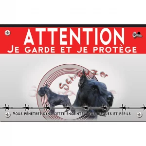 Signalisation personnalisee Illustration de plusieurs Schnauzers sur fond transparent