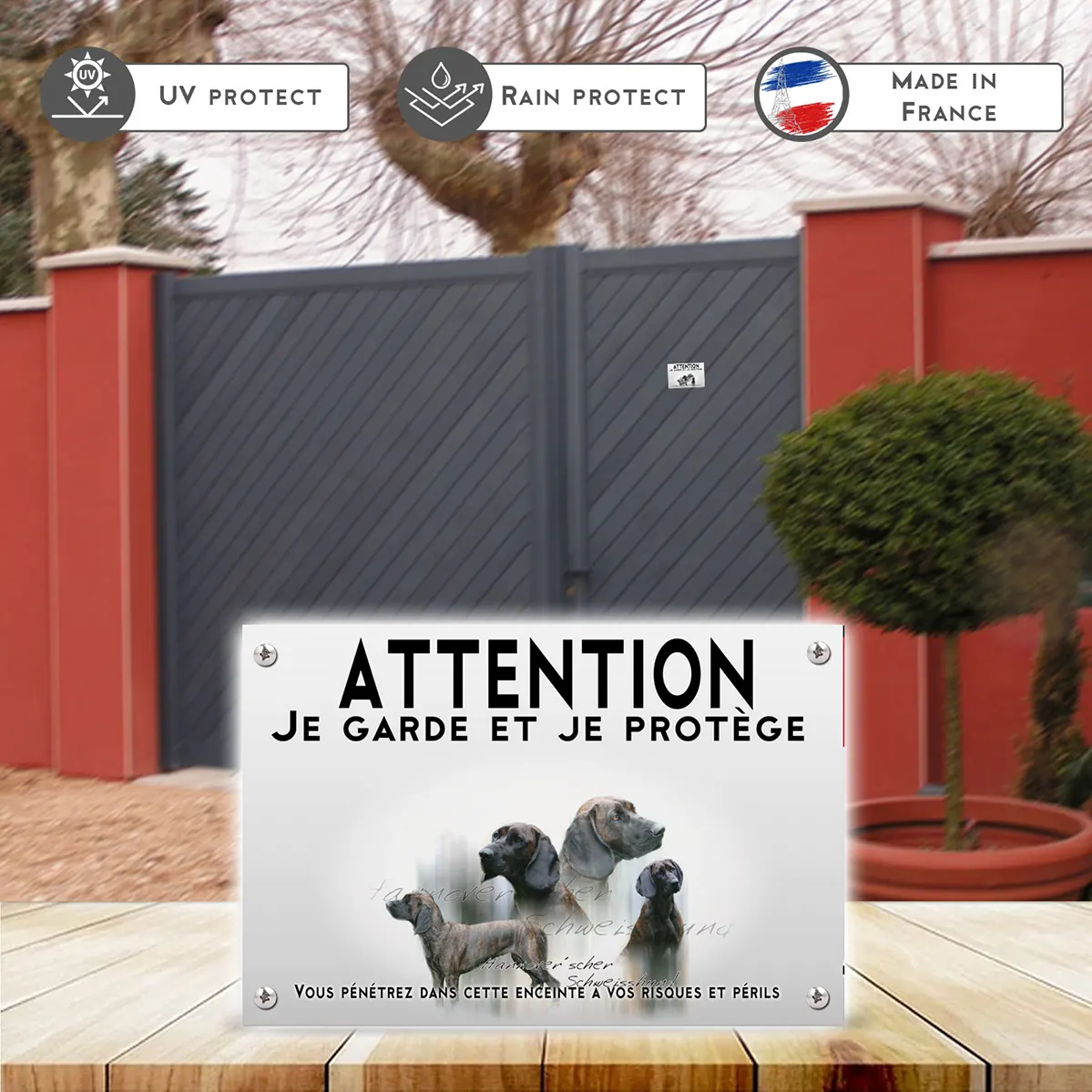 Plaques Collage de Hannoverscher Schweisshund avec plusieurs chiens