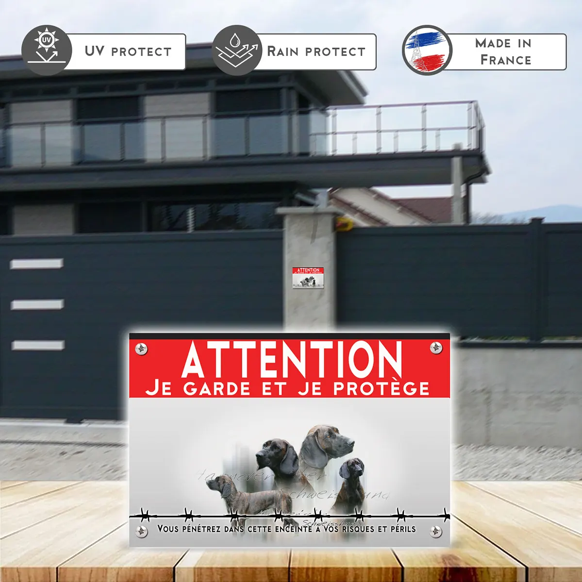 Grande pancarte Collage de Hannoverscher Schweisshund avec plusieurs chiens