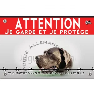 Signalisation personnalisee Borzoi Allemand en gros plan avec fond transparent