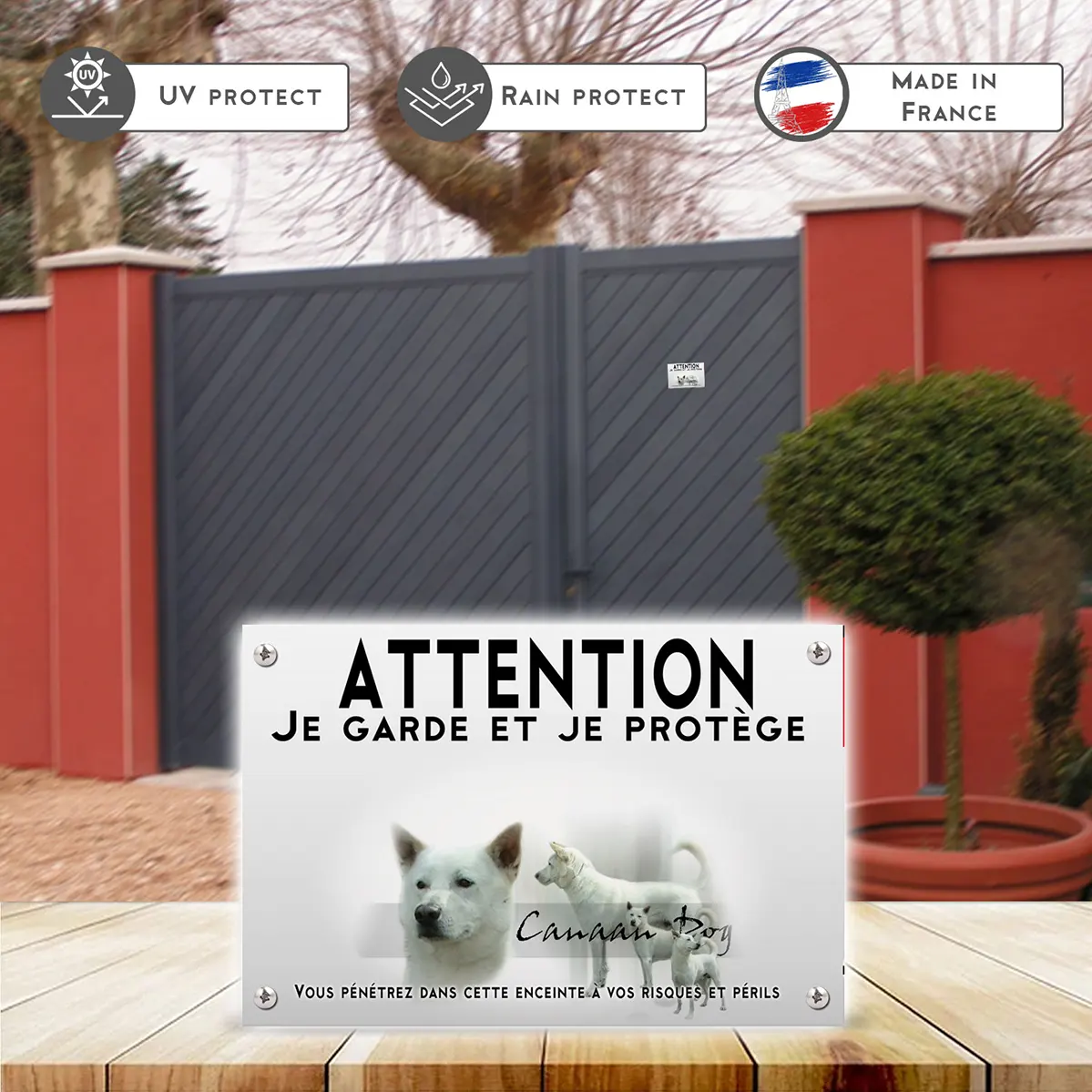 Plaques Trio de chiens Akita Inu avec variétés de poses