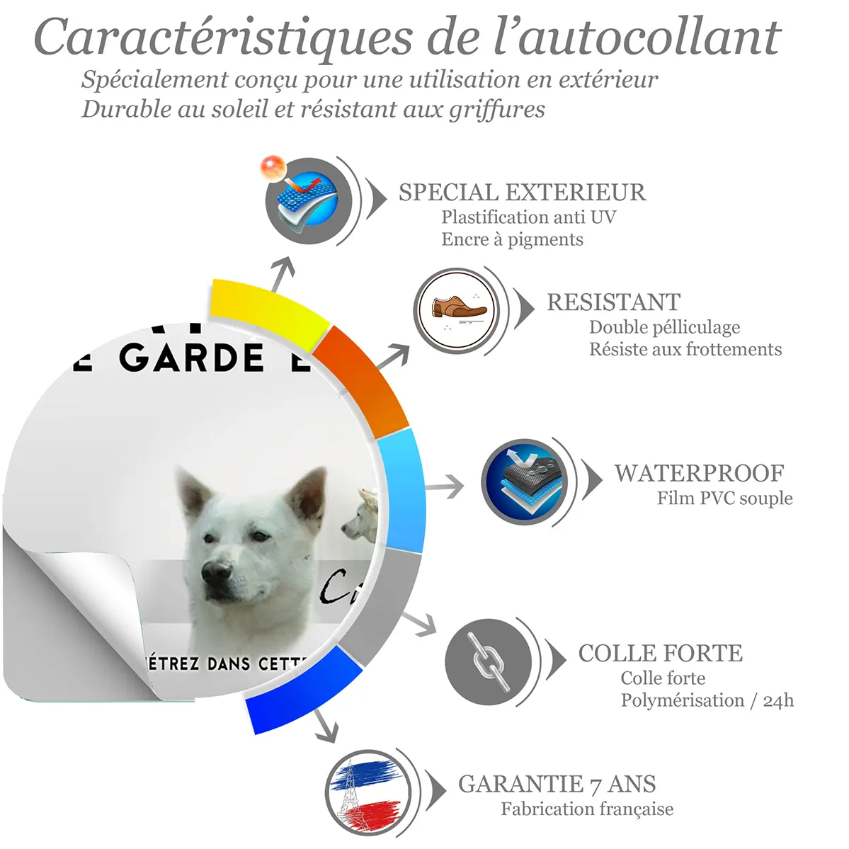 Sticker Trio de chiens Akita Inu avec variétés de poses