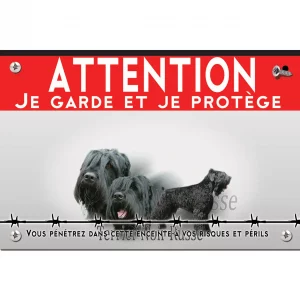 Signalisation personnalisee Un Black Russian Terrier avec une robe noire