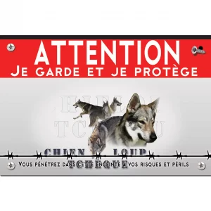 Signalisation personnalisee Illustrations d'un Chien Loup Tchèque en différentes poses