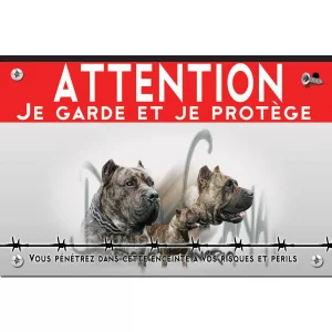 Signalisation personnalisee Visuel de Dogo Canario avec plusieurs chiens