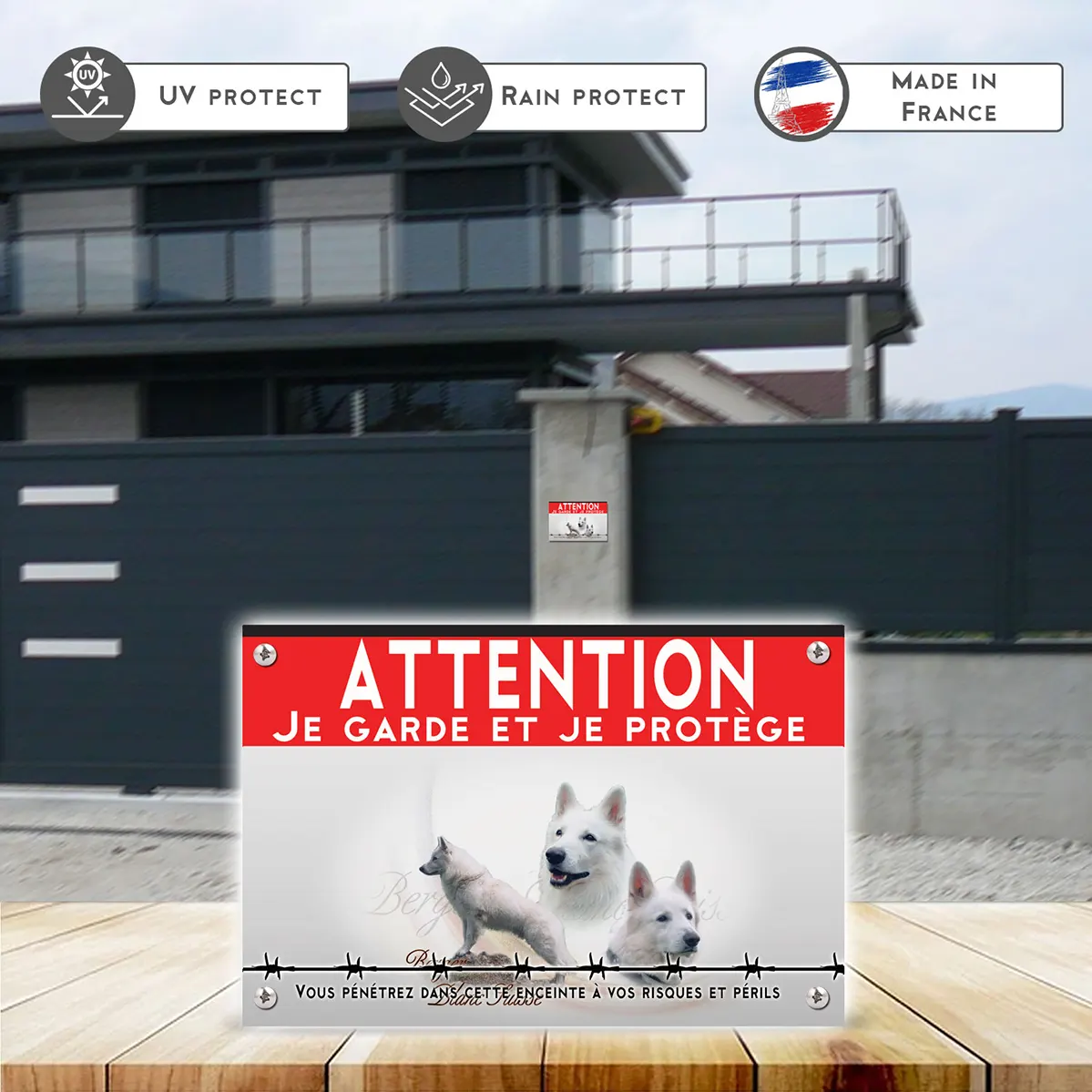 Grande pancarte Bande d'images d'un Berger Blanc Suisse