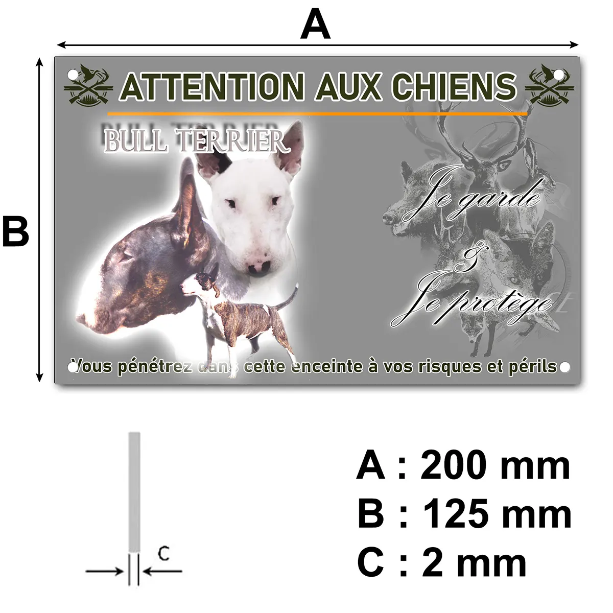panneau Visuels de Bull Terrier avec plusieurs chiens