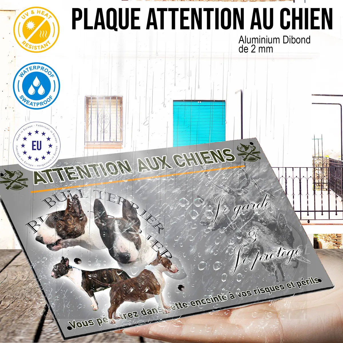 panneau Collage de Bull Terriers en différentes poses