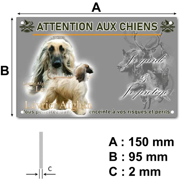 plaque Deux lévriers afghans avec un arrière plan transparent