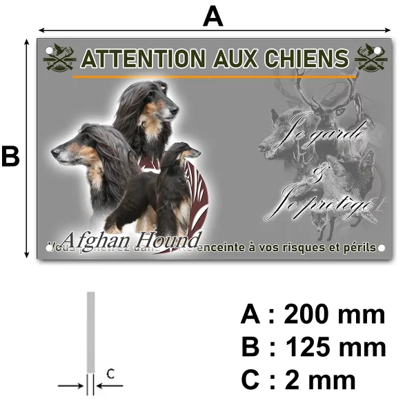 panneau Afghan Hound avec un pelage long et soyeux
