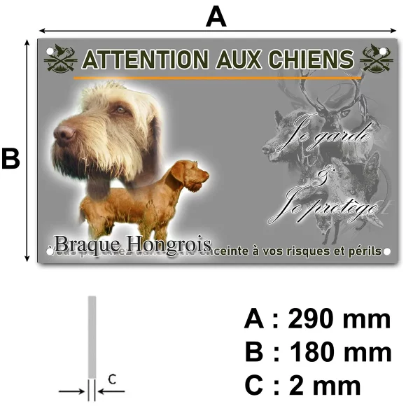 pancarte Image de deux Braques Hongrois sur un fond naturel.