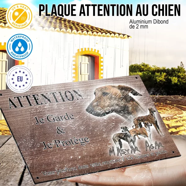 panneau attention au chien Visuel de plusieurs chiens Magyar Agar