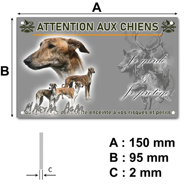 plaque Visuel de plusieurs chiens Magyar Agar