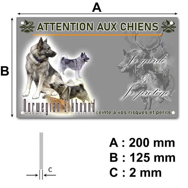 panneau Visuel de Norwegian Elkhound avec plusieurs chiens